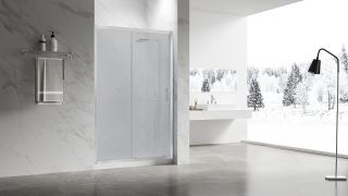 Душевая дверь Veconi Vianno VN-55, 1500x1950, хром, стекло pear